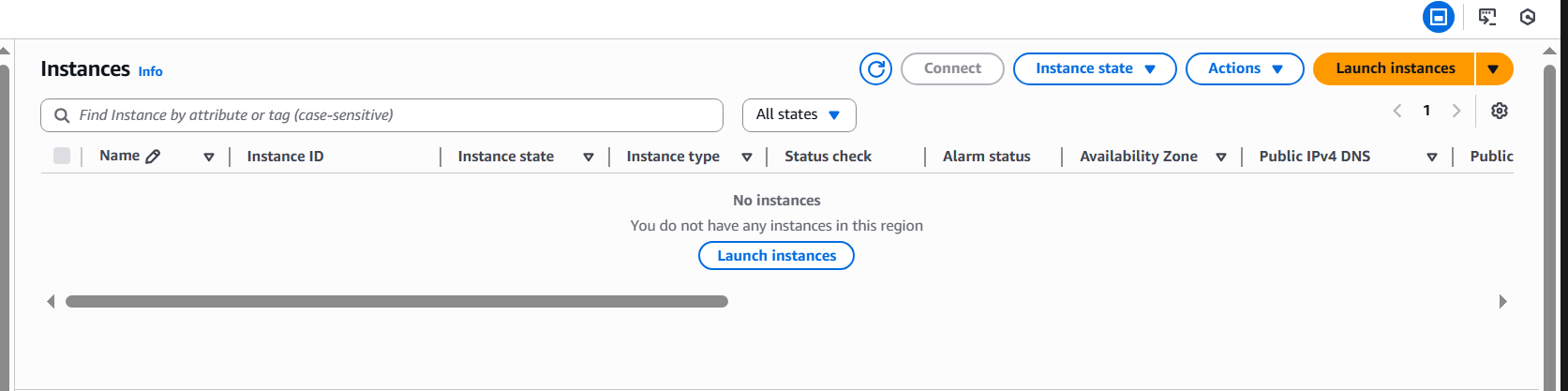 user-3 viewing EC2 instances in AWS console